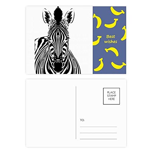 Jeu de cartes postales Merci motif zèbre DIYthinker multicolore 20pcs 5,7x3,8