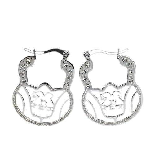 Boucles d'oreilles hoop couple kiss en acier pour illuminer votre style bohème quotidien