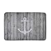 Goodbath Funny Bath Mat Rugs - Vintage Wood and Nautical Anchor Non-Slip Rectangle Floor Entryways Outdoor Indoor Front Door Mat Carpet - 15.7"x23.6" (Grey and White)