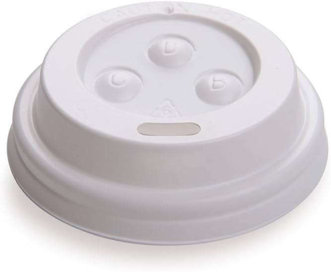 Restaurantware-LIDS ONLY: 500-CT Disposable White Lid for 4-OZ Coffee and Tea Cups: Perfect for Coffee Shops, Juice Shops, and Restaurant take out - Recyclable Polystyrene Cup Lid