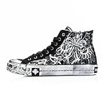 Affliction Unisex Hi-Top Sneakers Shoes, Skull Print, Men's Lace-Up High Top Shoes (Black (Skeleton), US Footwear Size System, Adult, Men, Numeric, Medium, 11)
