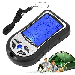 Altímetro de Bolsillo, 8 en 1, altímetro de Mano, ...: ABS resistente: construido con carcasa ABS de grado de ingeniería, este altímetro digital proporciona durabilidad y la capacidad de soportar entornos hostiles, asegurando una fiabilidad duradera Portátil y compacto: con un diseño compacto y ligero, e...