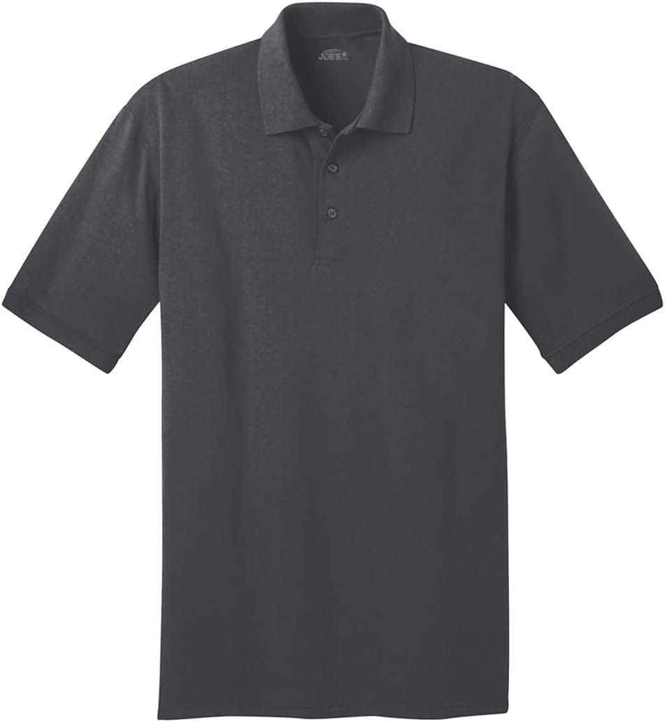 Joe's USA Men’s Short-Sleeve Jersey Knit Polo Shirt Easy-Care with Soil-Release Finish - Comfortable Casual & Workwear