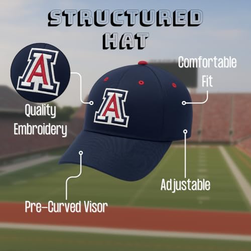Gorra clásica bordada ajustable azul marino Arizona miniatura 4