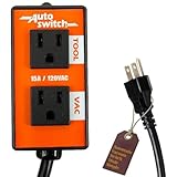 O'SKOOL Automatic Vacuum Switch for Power Tools, Tool Activated Auto On/Off Outlet with 10s Delay Off, Shop Vac Control for Table Saw, Miter Saw, Router, Dust Collection System, PTA08