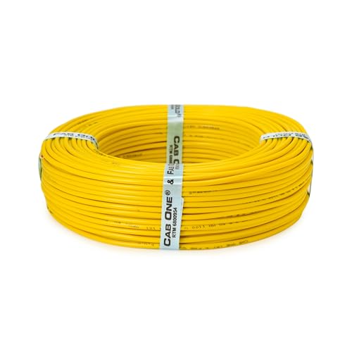 Image of CabONE Pack of 3 Electrical Wire 1.0mm | 90 Meter Single Core CCA Copper Cable | Heat Resistant No-Drip PVC Insulation | High Current Carrying Capacity House Wire