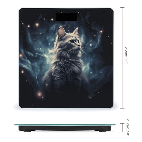 Báscula digital de baño con vidrio templado y pantalla LED miniatura 2