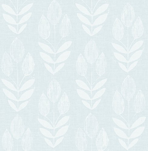 Chesapeake 3115-24470 Garland Light Blue Block Tulip Wallpaper