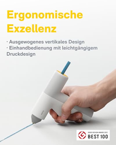HOTO Heißklebepistole Akku, 30s Schnell Aufheizen Klebepistole, USB-C – Ansicht 3