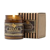 Jackson Vaughn Scented Texas Candle | Aromatherapy Long Lasting Candles Luxury Home Fragrance Decor Gifts Hand Poured Soy Wax Blend Notes Wild Sage, Vanilla, Campfire 40 Hour Burn 9oz (Texas)