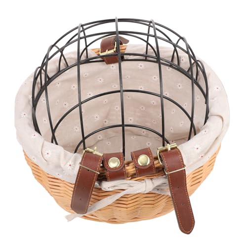 MUELODSIC Pets Cat Bike Basket Removable Front Carrier for Dogs and Cats Durable Frame Bag for Cycling Capacity Portable and Easy to Use