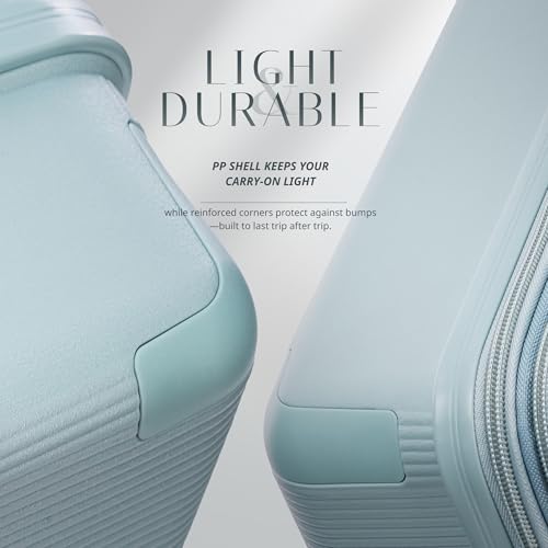Verage Florence Hardside Carry-On Luggage with Spinner Wheels, Lightweight Expandable Suitcase with TSA Lock, Artist-Inspired Stylish Travel Luggage for Women, 20-Inch, Aqua Mist by Verage - Used condition - Image 2