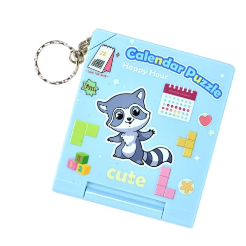 ポータブルパズルカレンダーキーホルダーデザイン内蔵カレンダー機能毎日の旅行用パズルおもちゃ