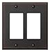 Amerelle 68RRDB Manhattan 2 Rocker-GFCI Wallplate, Aged Bronze