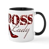 CafePress Boss Lady Red High Heel Bling Mugs 11 oz (325 ml) Ceramic Coffee Mug