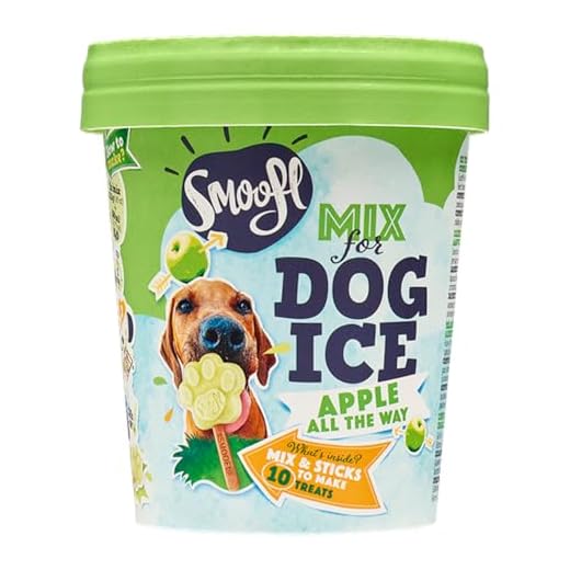 Smoofl Premium Golosinas para Perros - Helado para Perros como Snack. Refrescante en Verano - Golosina Saludable para Perros con Efecto Refrescante - Sabor Manzana