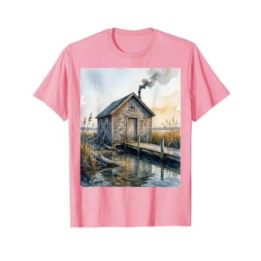 Cape Cod Clam Shack Illustration T-Shirt, Men, Pink, Medium