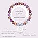 LINY Natural Stone Beaded Peace Bracelet Peace Sign Charm Bracelets for Women Peace Lover Gifts (Peace Sign Bracelet-Colorful)