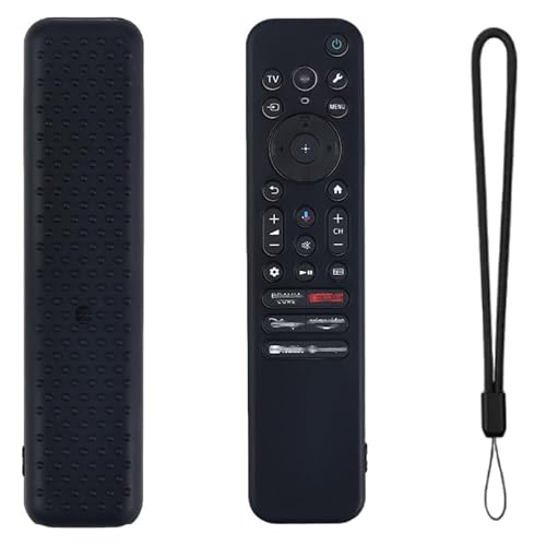 Étui de télécommande pour Sony RMF-TX810P/TX810U/RMF-TX811U/RMF-TX910U/TX920U Voice Remote Étui en silicone pour accessoire TV (Black Not Glow)