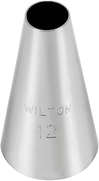 Round Decorating Piping Tip #12 | Round decorating tip is ideal for balls, dots, lettering, outlines and figure piping.