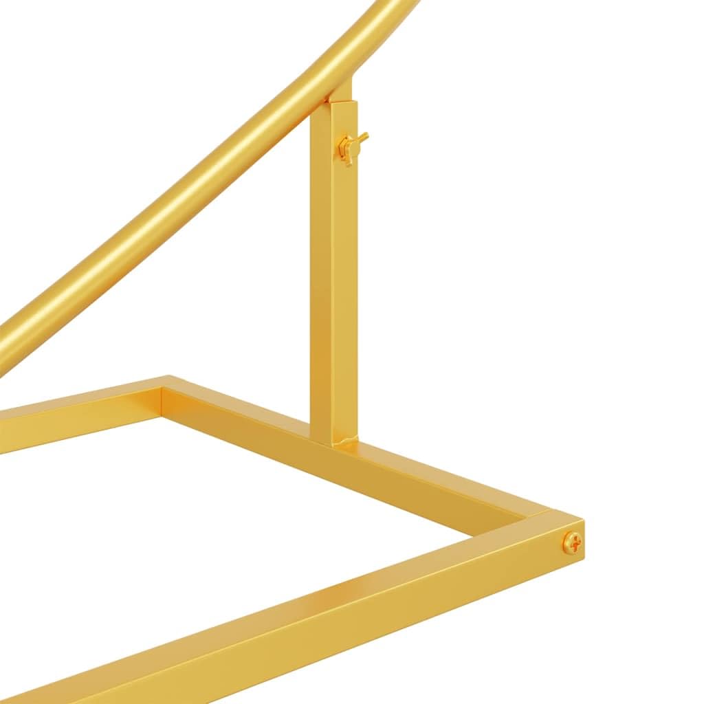 Hochzeitsbogen Gold 195 x 35 x 211 cm Stahl Pergola Garten Outdoor Dekoration für Hochzeiten, Gartenpartys und Events mit wetterfester Konstruktion