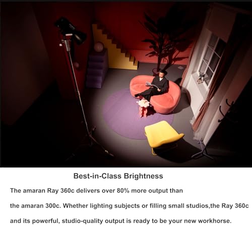 Luz de video RGB Amaran Ray 360c con control DMX para estudios exigentes 6