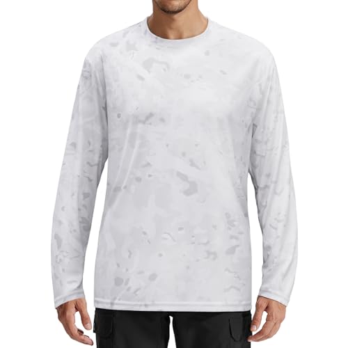 LOOGU Men’s Hunting Camo Shirt Lightweight, Camouflage Shirts Men Long Sleeve Shirt for Fishing Hiking Camping