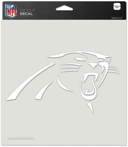 NFL Carolina Panthers Die-Cut Decal, 8"x8", Team Color