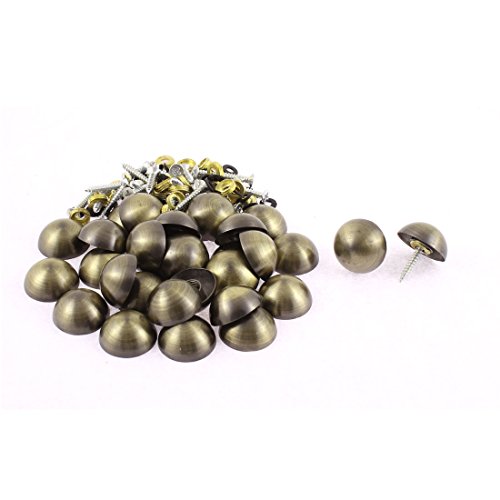 Aexit Semicircle Caps quality Parts Glass Mirror Nails Decor Bronze Tone 23 x 10mm 30pcs Model:20as62qo124
