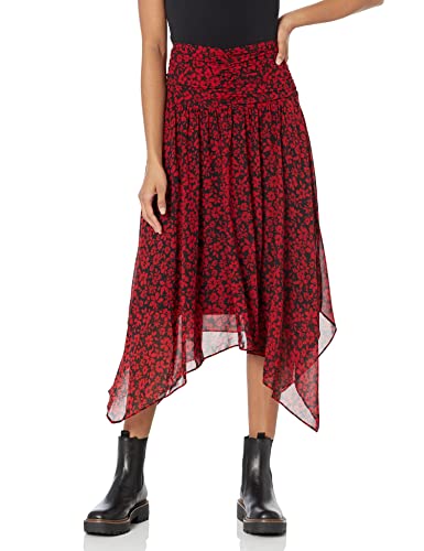 KARL LAGERFELD Women's Asymetrical Hem Chiffon Skirt