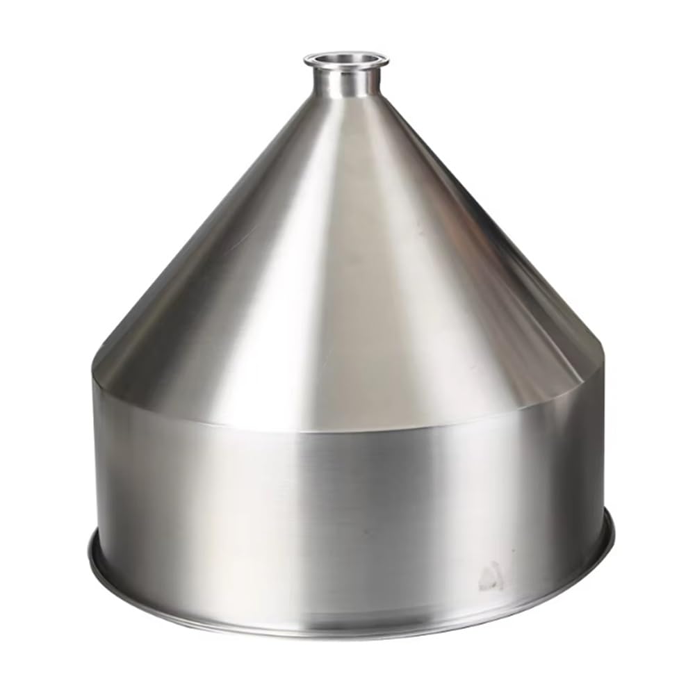 Trichter, 2 L Bis 80 L, Edelstahl-Trichter, Sanitär-Brautrichter, Individueller Flüssigpulver-Dosierzuführer, Hygienische Tri-Clamp-Ferrule(20L Ferrule 50.5)