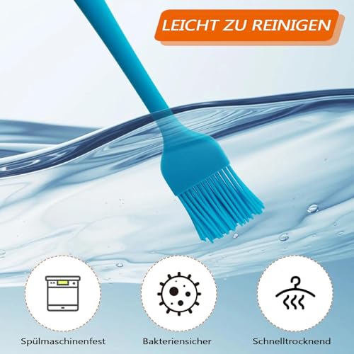 Hitzebeständige Backpinsel, 4er-Pack Hitzebeständige Kochpinsel, BPA-freier Silikon-Backpinsel Für Öl-Butter-Sauce, Lebensmittelpinsel Für BBQ-Grill, Barbecue, Küche, Backen, Kochen