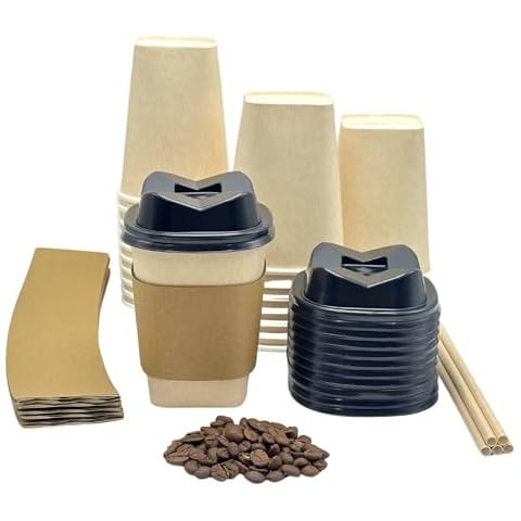 Miracle TQ 50Pack Disposable Square Paper Cups Cover