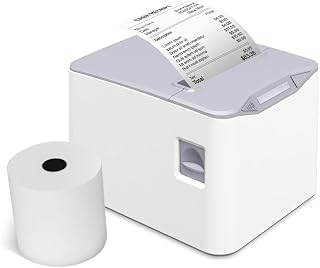 Thermo-Belegdrucker, 80 mm, Desktop-Thermodirektdruck, USB- und LAN-Verbindung, hohe Geschwindigkeit, mit automatischer Schneidevorrichtung, großer Papierbehälter, Unterstützung von ESC/POS