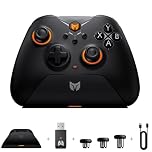 BIGBIG WON Wireless Controller Gale Hall PC Controllers Motion Aiming, Hall Trigger, 4 Custom Buttons, App Control Game Controller for PC/Switch/iOS/Android Wireless Gaming with Charging Dock(Black)