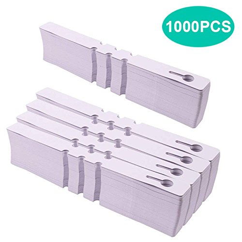 KINGLAKE Etiquetas plásticas del árbol de la Planta de 1000 PC Etiquetas Blancas del jardín Etiquetas Colgantes de la Planta de 2 x 20 cm
