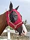 TGW Riding Super Fit Pferdefliegenmaske Pferde Fliegenmaske Horse Fly Mask (M, Red)
