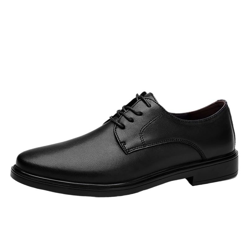 Men Formal Shoes Dress Oxford Waterproof Leather Prom Wedding Tuxedo Non Slip Rubber Sole Low Top Shoe Lace Up Pointed Toe Business2