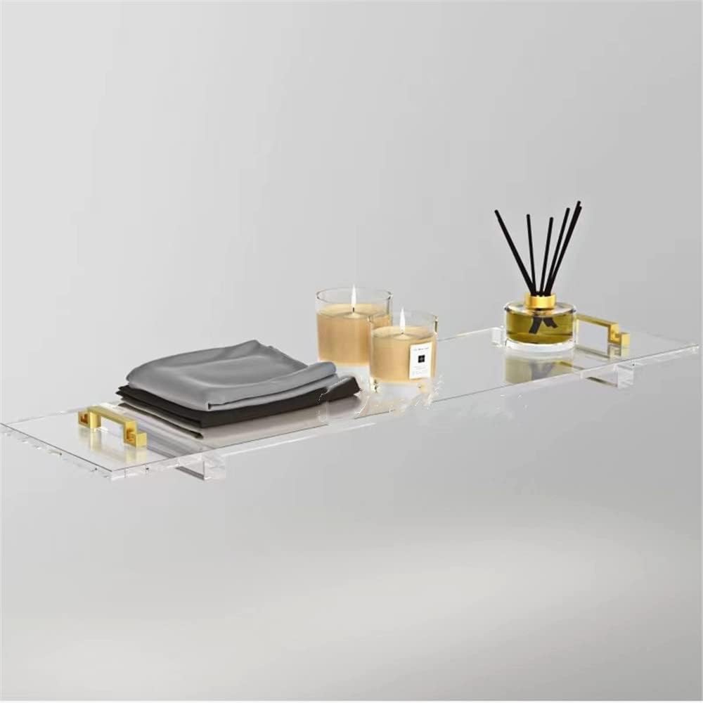 WANLIAN 33inch Luxury Bathtub Caddy Tray for Bathroom Bath tub Table Caddy Tray Shelf for Shower Storage Organizer tub Tray Accessories for Bath tub Table Caddy (Gold Handles)