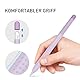 Delidigi Apple Pencil 2. Generation Hülle, Farbverlauf Silikon Case Schutzhülle Zubehör Kompatibel mit Apple Pencil 2. Gen, iPad Pro 11/12,9 Zoll (Lavendel)