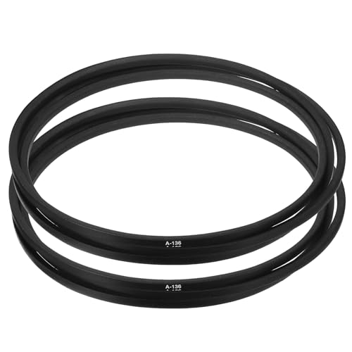uxcell 2pcs A136 or 4L1380 Classic Wrapped Rubber V-Belt, 136"(3454mm) Inside Circumference, A Profile V Belt
