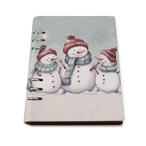 Cuaderno A5 de invierno con diseño de muñeco de nieve para regalo especial