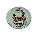 Anka Handcrafts - Christmas Home Decors – Santa with Gifts - Handmade & Handpainted Ceramic Plates with Unique Embossed Surface – w Navy Int. Velvet Case – Christmas for Homes 780
