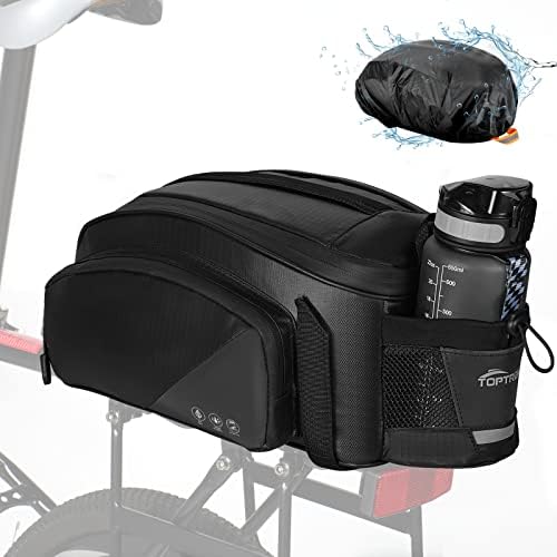 toptrek Fahrradtaschen für Gepäckträger, 12L Gepäckträgertasche, Wasserdicht & Reflektierend Fahrradtasche Gepäckträger Hinten, Multifunktionale 3-In-1 Gepäckträgertaschen mit Rege