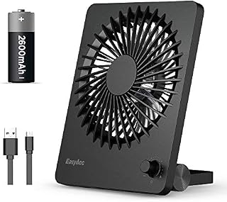 EasyAcc Desk Fan,Rechargeable Personal Battery Fan Portable Mini USB Fan 160° Vertical Rotation