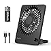 Produktbild EasyAcc Batterie Mini-Ventilator Tischventilator Tragbarer Elektrischer USB Ventilator 2600mAh Akku-Lüfter mit 160 Grad Drehbare Basis für Zuhause Büro Bibliothek Autos Campen (Schwarz)