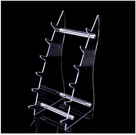 2 Sets Six Layers Heavy Duty acrylic Knife Display Stands,Pocket Knives Cabinet Holder,Hunting Survival Knife Rack