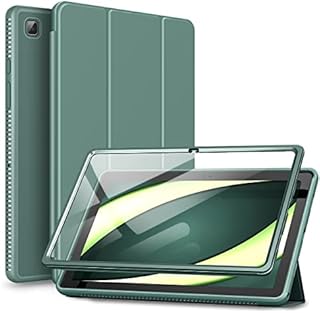 SURITCH for Samsung Galaxy Tab A7 10.4 2020 Tablet Case (SM-T500/T505/T507), Built in Screen Protector, Shockproof 360 Full Body Case Stand Function, Magnet Auto Wake/Sleep Book Cover, Dark Green