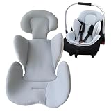 Autostoelinleg kinderwagen voering kinderwagen zitkussen traagschuim hoofd en lichaam ondersteuning kussen voor pasgeboren autostoelvoering kinderwagen insert zacht comfortabel omkeerbaar geschikt