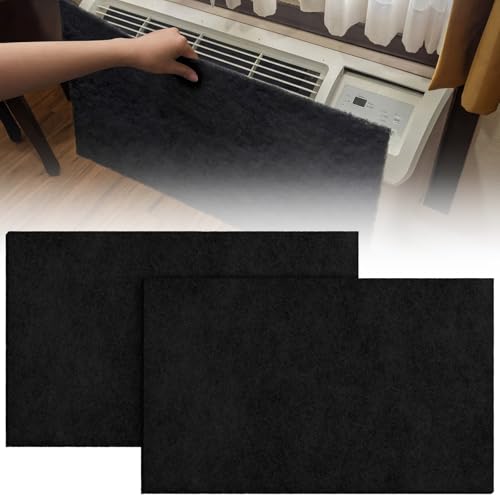 CroBlissful 2 Pcs Air Conditioner Filter 24x15x0.25in Window Units, Black by CroBlissful - Used condition - US$7.81